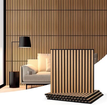 calidad  Luxury Wood Slat Acoustic Panels Customized Color Easy To Install fábrica