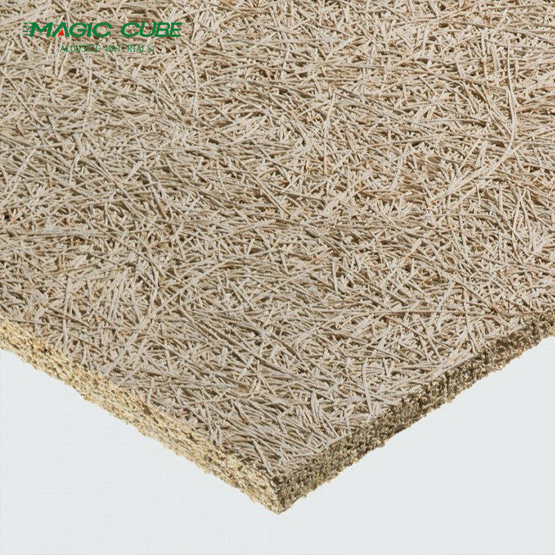 Nature Grey Wood Wool Acoustic Panel Noise Reduction For Interior Wall